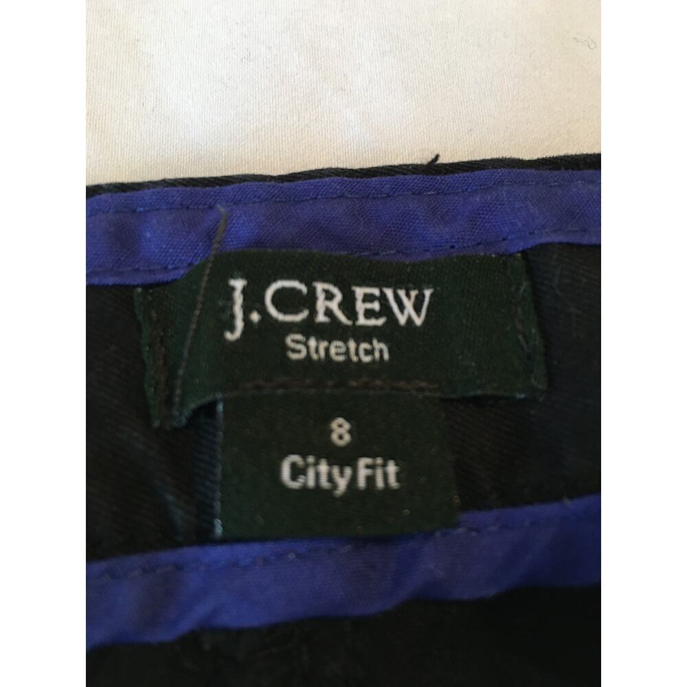 J. Crew stretch cotton CityFit Pants size 8 Black - Picture 2 of 16